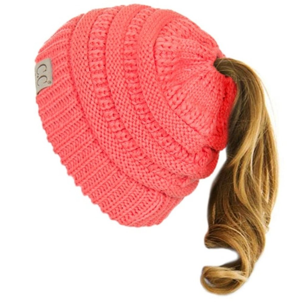 C.C Children Messy Bun Ponytail Beanie Hat